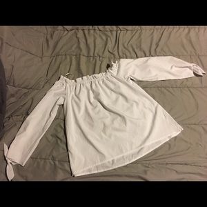 Off The Shoulder White Long Sleeve